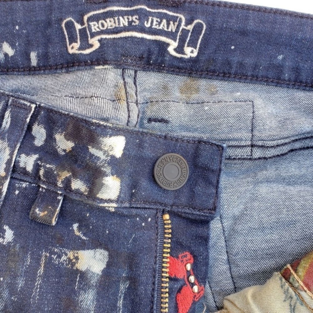 NEW ROBIN'S JEAN Motard Slim Jeans SZ 40 - Picture 3 of 8